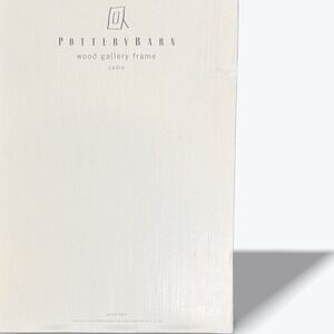 Pottery Barn Wood Gallery Frame Black 5 Opening 4x6 Collage Wall‎ 28x11 Open Box